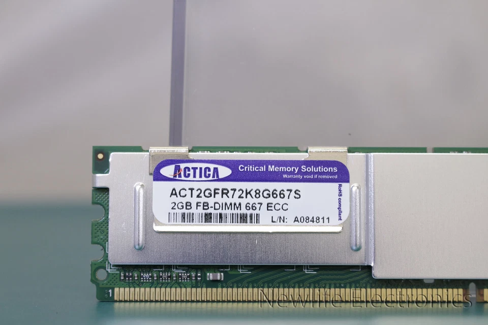 ACTICA 2GB PC-5300 (667MHz) FB-DIMM Server Memory ACT2GFR72K8G667S - Image 2 of 3