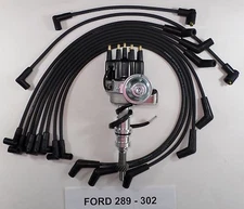 SMALL BLOCK FORD 289-302 BLACKSmall Cap HEI Distributor and 8mm SPARK PLUG WIRES
