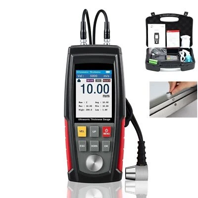 BTMETER Spessimetro digitale ad ultrasuoni tester 1.0-225mm per metallo acciaio vetro PVC