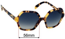 SFx Replacement Sunglass Lenses fits Prada SPR 06S - 56mm Wide