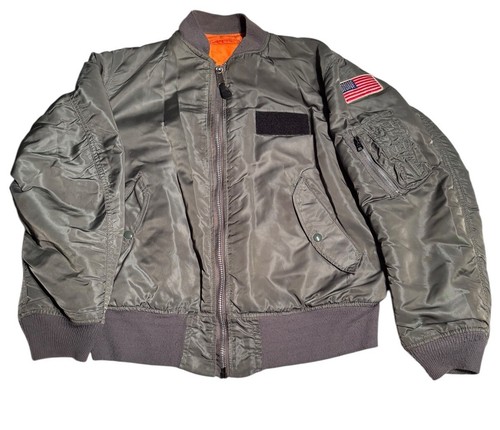 Vintage Alpha Industries MA-1 Intermediate Flyers Jacket Large Tall Made In USA