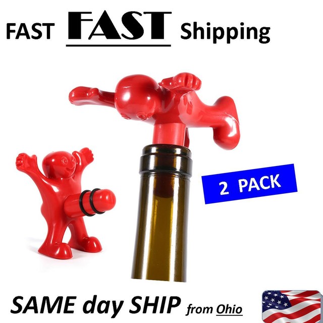 Funny Man Boy Wine Stopper Wine Cork Adult Party Accessory 2 PACK