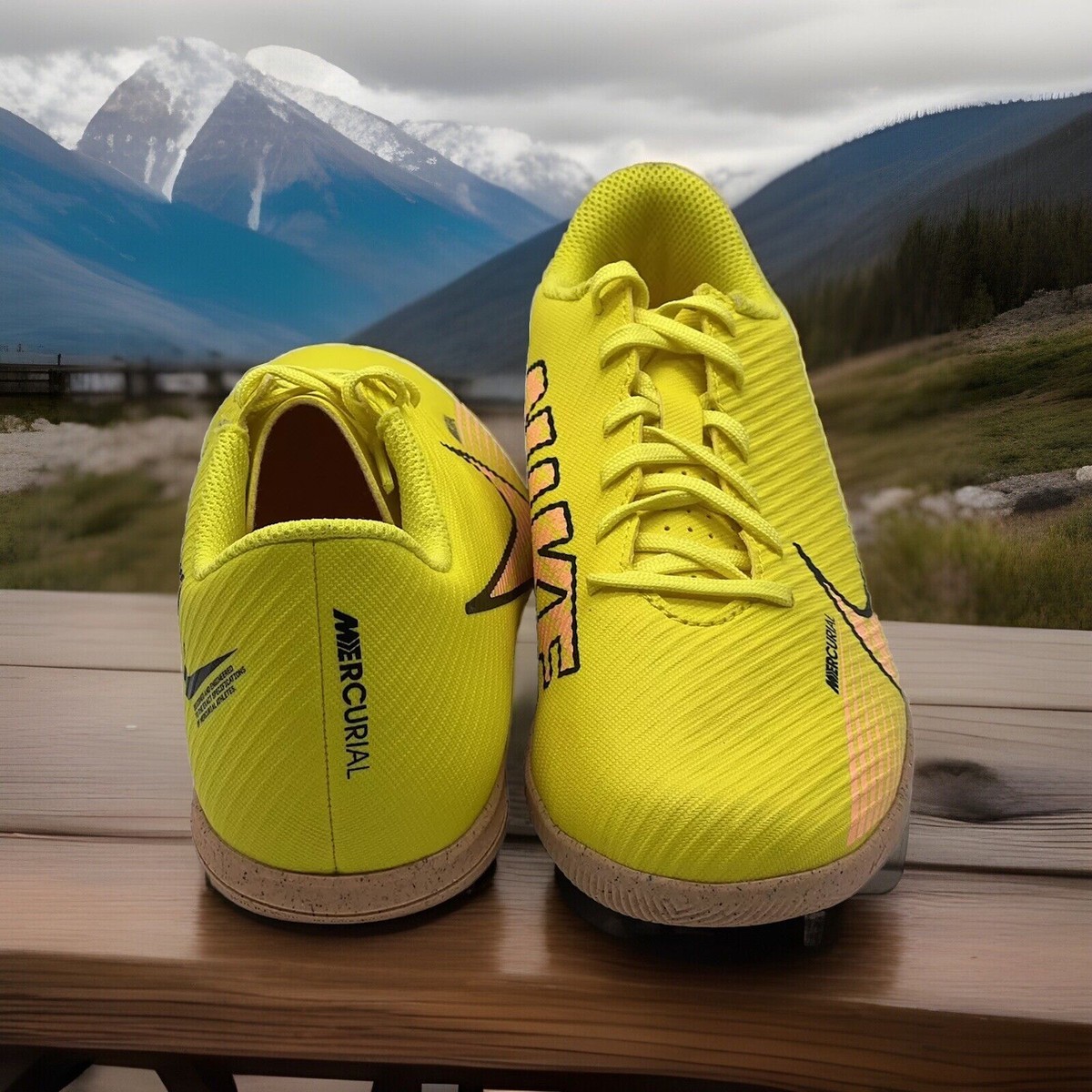 NEW Nike Mercurial Vapor 15 Club IC Soccer Shoes Yellow Pink Men's