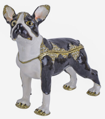 Hundefigur Pillendose Schmuckdose Dose Pillenbox Box Dose Schmuck Frenchie Bully