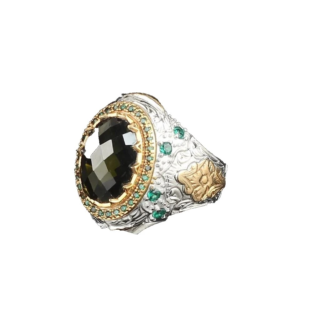 Military Stone Rings for Men