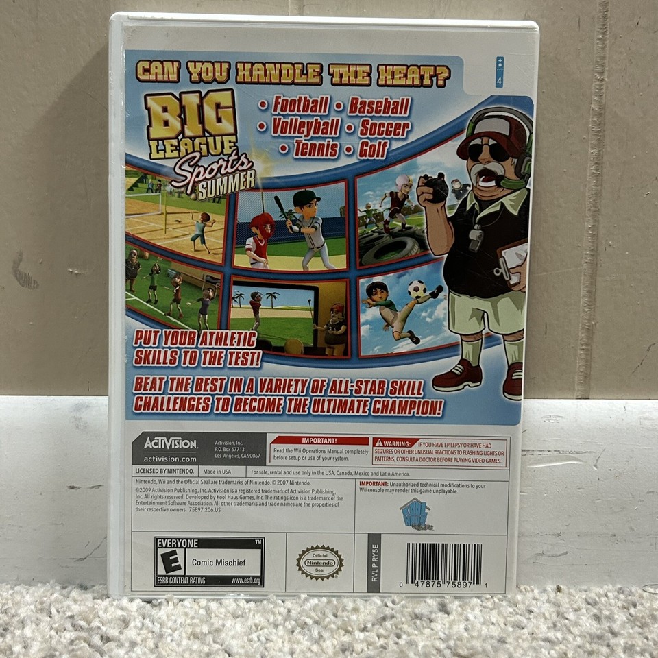 Big League Sports Summer (Nintendo Wii, 2009) Complete/Tested