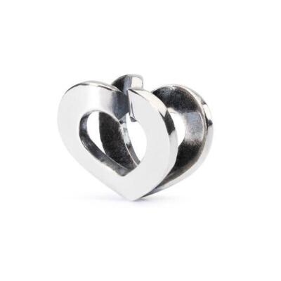 Trollbeads Bracciale Amore Incondizionato - Argento 925, Vetro Verde Speranza, Pigne D'Amore E Stelle - Fatto A Mano (17 Cm)