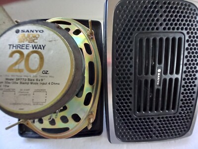 SANYO スピーカー 200W SANYO Audio Spec THREE WAY 20 oz. Speakers Model SP772 Complete w