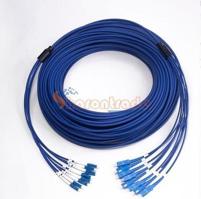 5M Indoor Armored LC-SC 8   SM 9/125 Fiber Cable Fiber Optical Patch Cord #A6-35