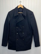 John Henric Double Breasted Navy Pea Coat Sz 50 M/l