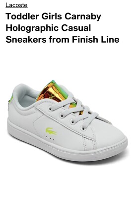 Lacoste Toddler Girls Carnaby Holographic Casual Sneakers Size