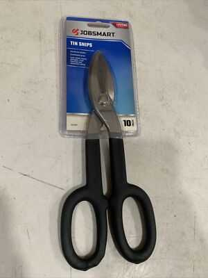 New Job Smart 10'' Straight Cut  Tin Snips, Sheet Metal Cutter Scissors, Steel