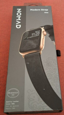 Uhrenarmband Nomad - Leather Strap Black - Apple Watch 1-4  (40mm )(NM1A31SM00)