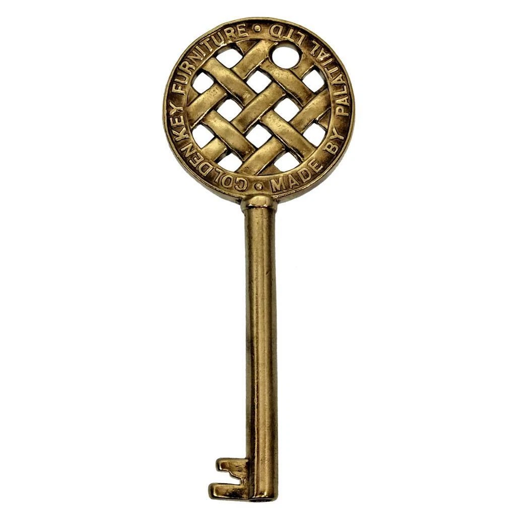 Vintage Key 1950 s GOLDEN KEY Furniture Key by Palatial Ltd BRASS 3