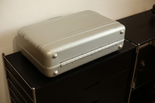 TRUE VINTAGE ZERO Halliburton klein Koffer Boardcase Aluminium 80er Made in USA - Picture 10 of 22