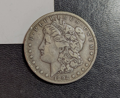 1892-S Morgan Silver Dollar Key Date Mid Grade VF Rim Nick