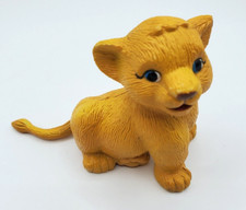 Vintage Lion Cub PVC Figure Toy Cake Topper CUTE FACE 2.5"