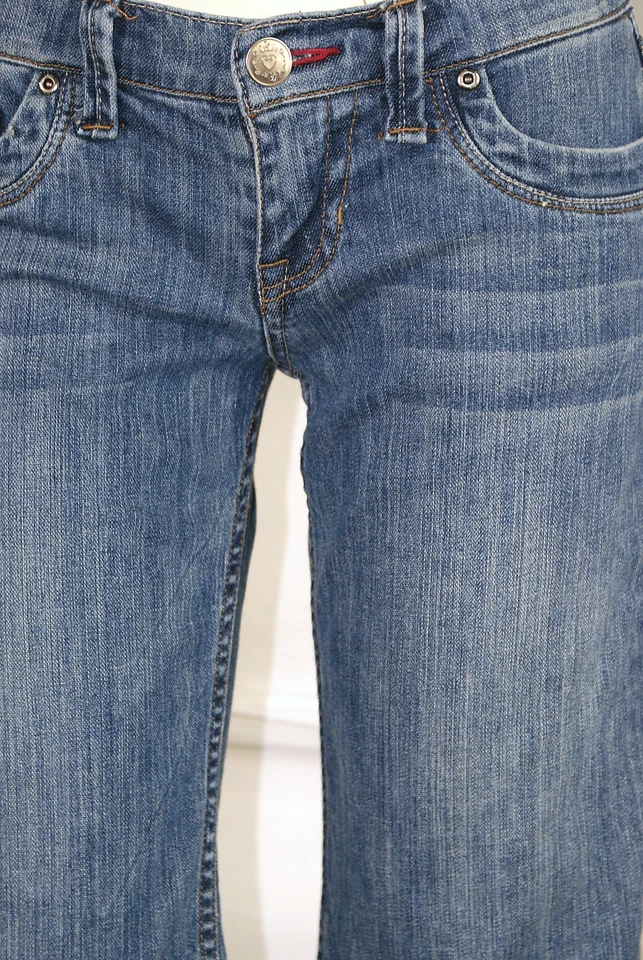 Bermudas Pantalones Cortos para Caminar Ligeros Tiro Medio Mezcla de Algodón Denim Jean Juniors 7 Medianos Foto 4 de 4