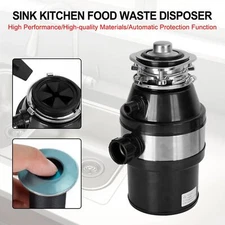 Garbage Disposal 3/4 HP 2800 RPM Under Sink Kitchen Food Waste Disposer w/ Plug