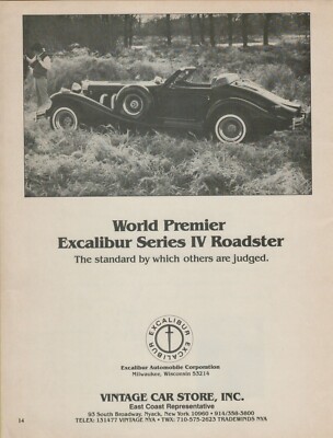 1981 Excalibur Series IV Roadster Wilderness Hunter Photo VINTAGE PRINT AD