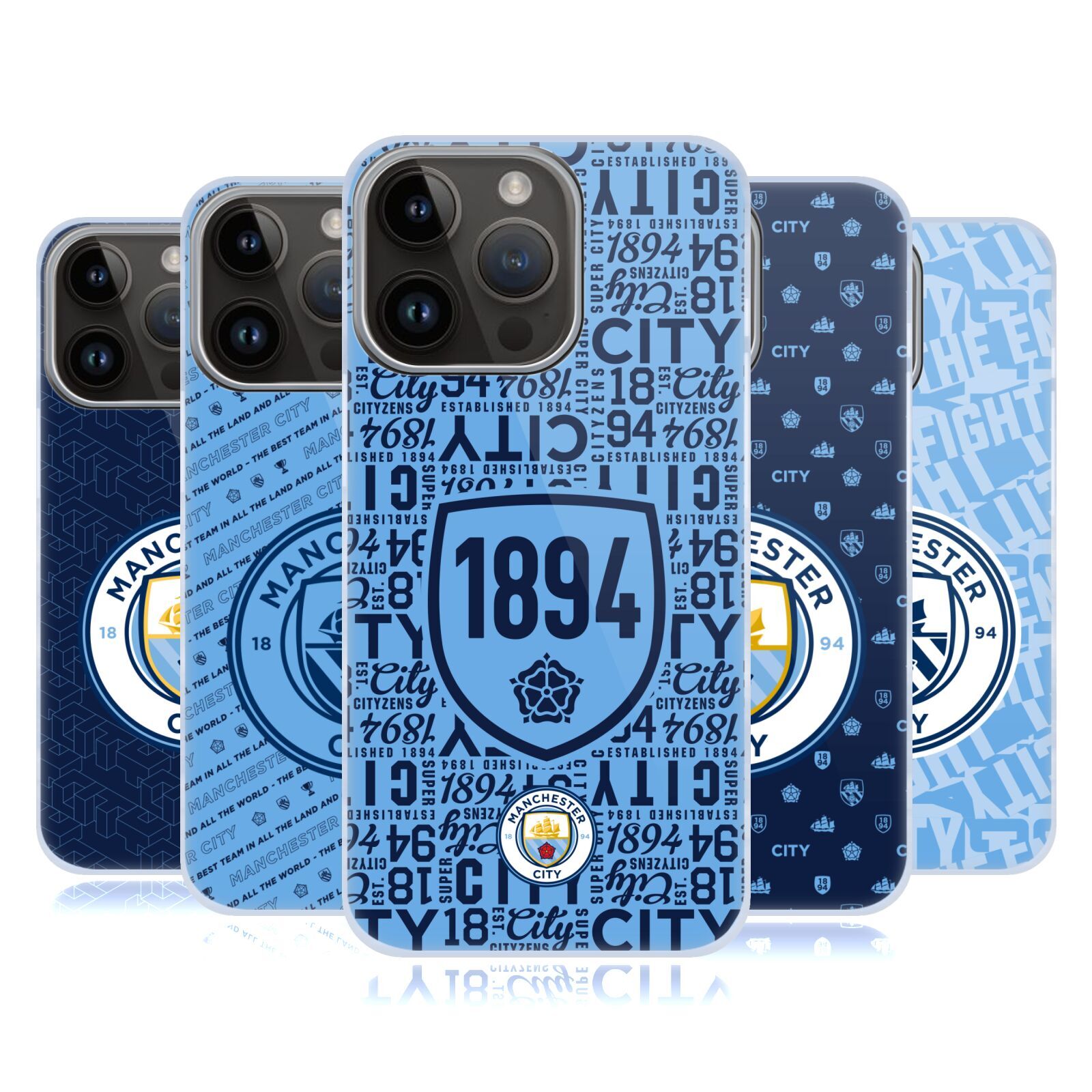 OFFICIAL MANCHESTER CITY MAN CITY FC PATTERNS BACK CASE FOR APPLE iPHONE PHONES