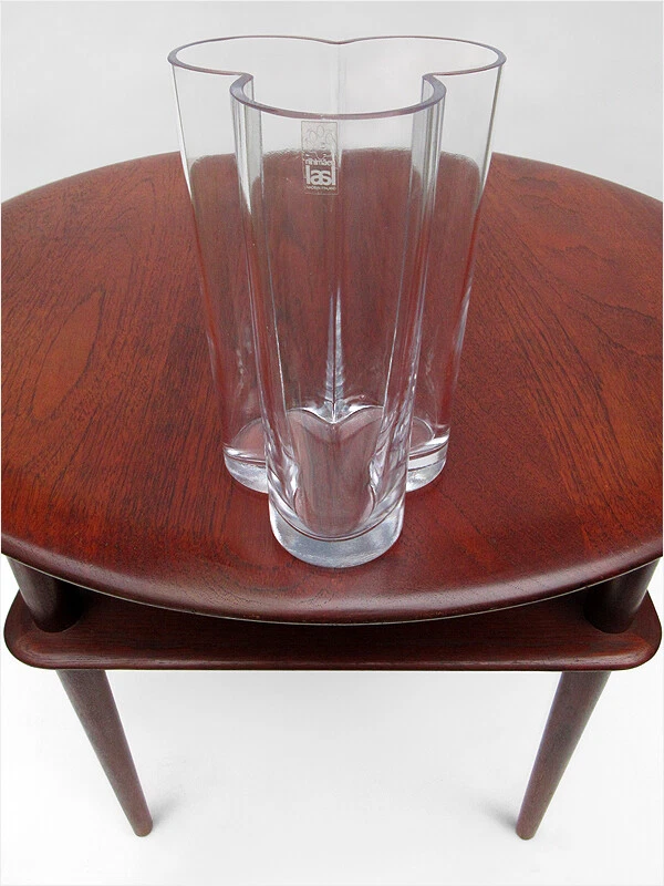 Jarrón de vidrio Riihimaen Lasi Oy Hillevi Lalla Apila 1975 arte moderno de mediados de siglo Foto 2 de 4