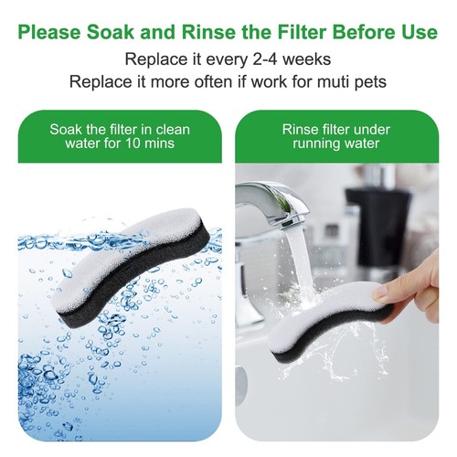 4 Pcs Pet Water Fountain Filters for WF050 & WF100, Triple Filtration Cat Wat... - Picture 5 of 7