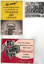 Group of Vintage 1960s Polaroid Land Camera paper ephemera Lot 5