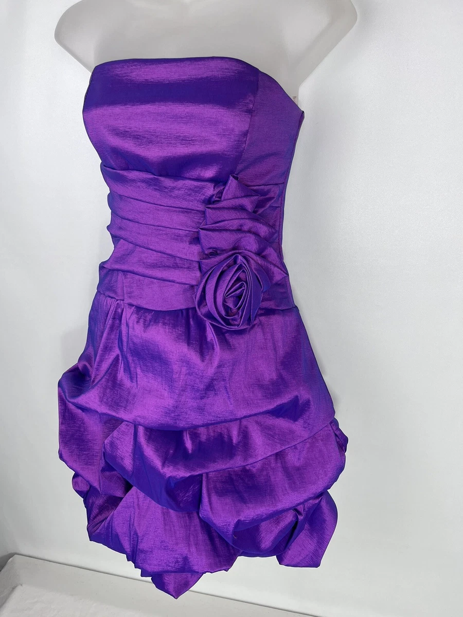 purple semi formal dress