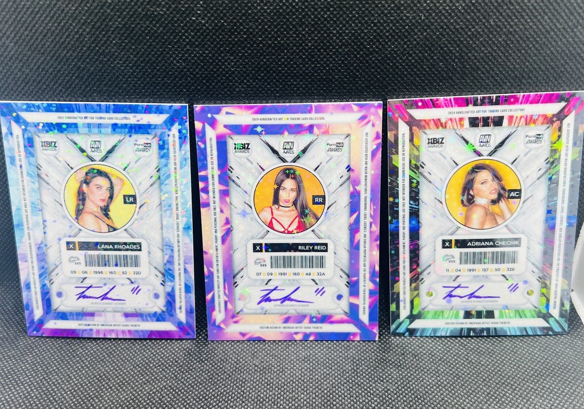 LANA RHOADES, RILEY REID, ADRIANA CHECHIK, Custom 1/1 Bundle, Holo