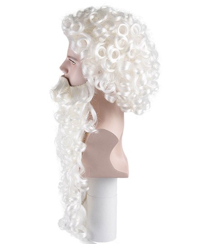 Styles Adult Men Merry Christmas Xmas Party Deluxe Santa Claus Wig And Beard Set - Picture 51 of 112