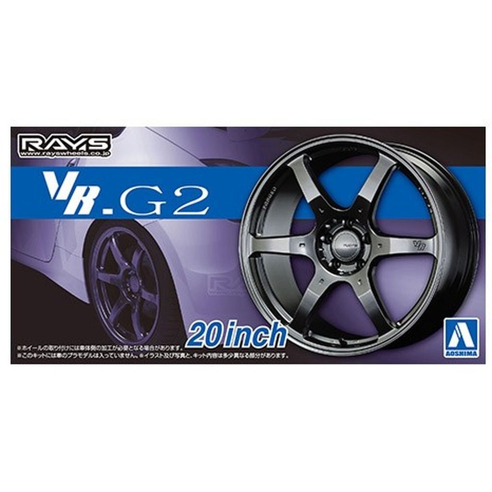 Aoshima 1/24 Volk Racing VR.G2 20 Tire & Wheel Set Scale Model Car #05517