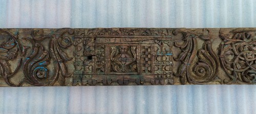 Antique Original Hand Carved Wooden Islamic Floral Design Wall Door Panel NH6691 - Picture 4 of 12