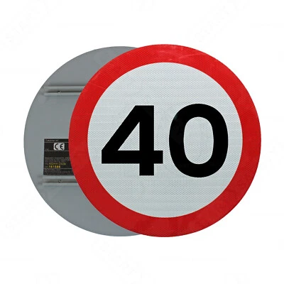 START TRAFFIC 40 MPH 40MPH Speed Limit Sign Road Grade CE Marked RA2 Reflective Various Sizes