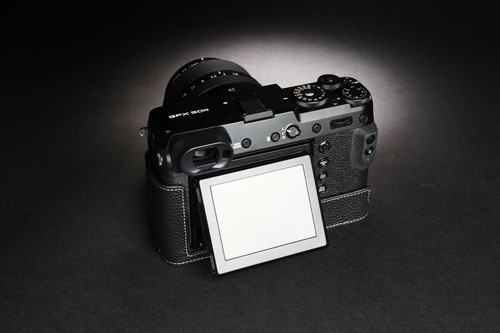 Funda protectora de cuero genuino con media cámara para FUJIFILM GFX 50R - Imagen 11 de 26