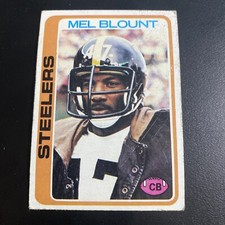 1978 Topps Football  Mel Blount Pittsburgh Steelers Card #475 Hall of Famer