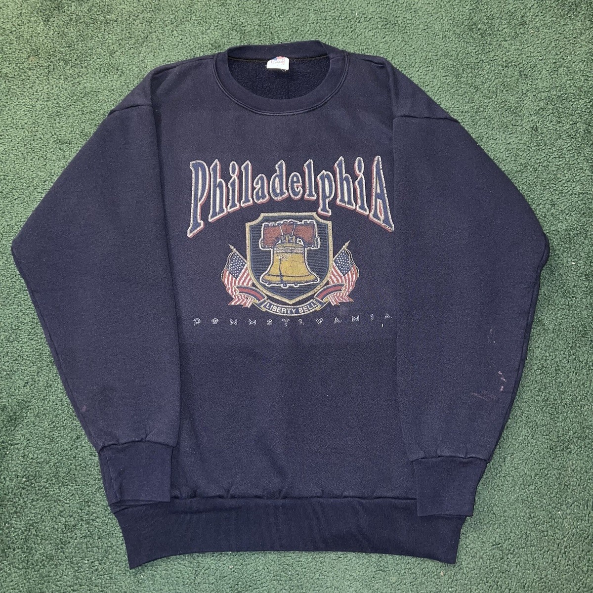Vintage 80s Crewneck Sweatshirt Liberty Bell Philadelphia Pennsylvania  Pullover