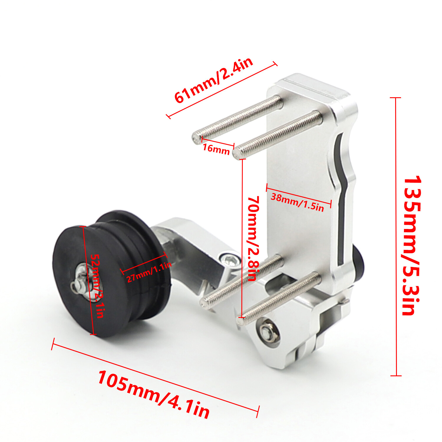 Silver Adjuster Chain Tensioner Bolt On Roller Motorcycle Chopper ATV