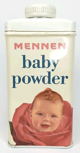 MCM Nursery Care Mennen Baby Powder Original Tin Morristown NJ 1950s Rare