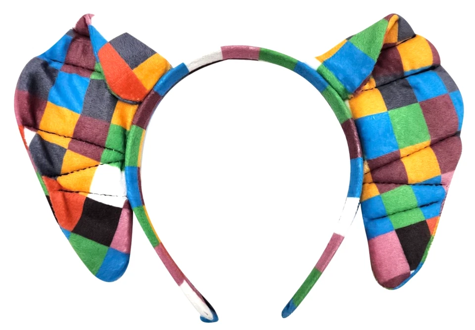 EVELAY LTD Elephant Ears Headband Fancy Dress Costume Accessory Elmer The Patchwork
