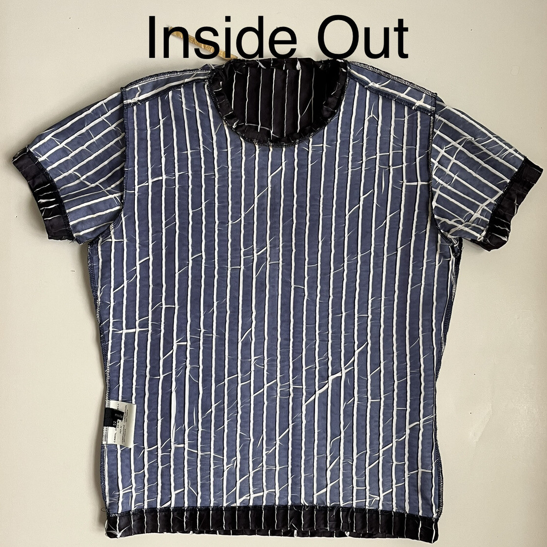 CAROL CHRISTIAN POELL カットソー Carol Christian Poell Short Sleeve Pleated Tee Purple Men's X