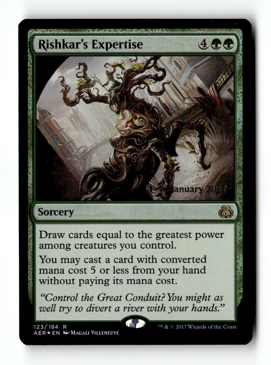 MTG | Rishkar's Expertise | Prerelease | Foil | Moderately Played | English