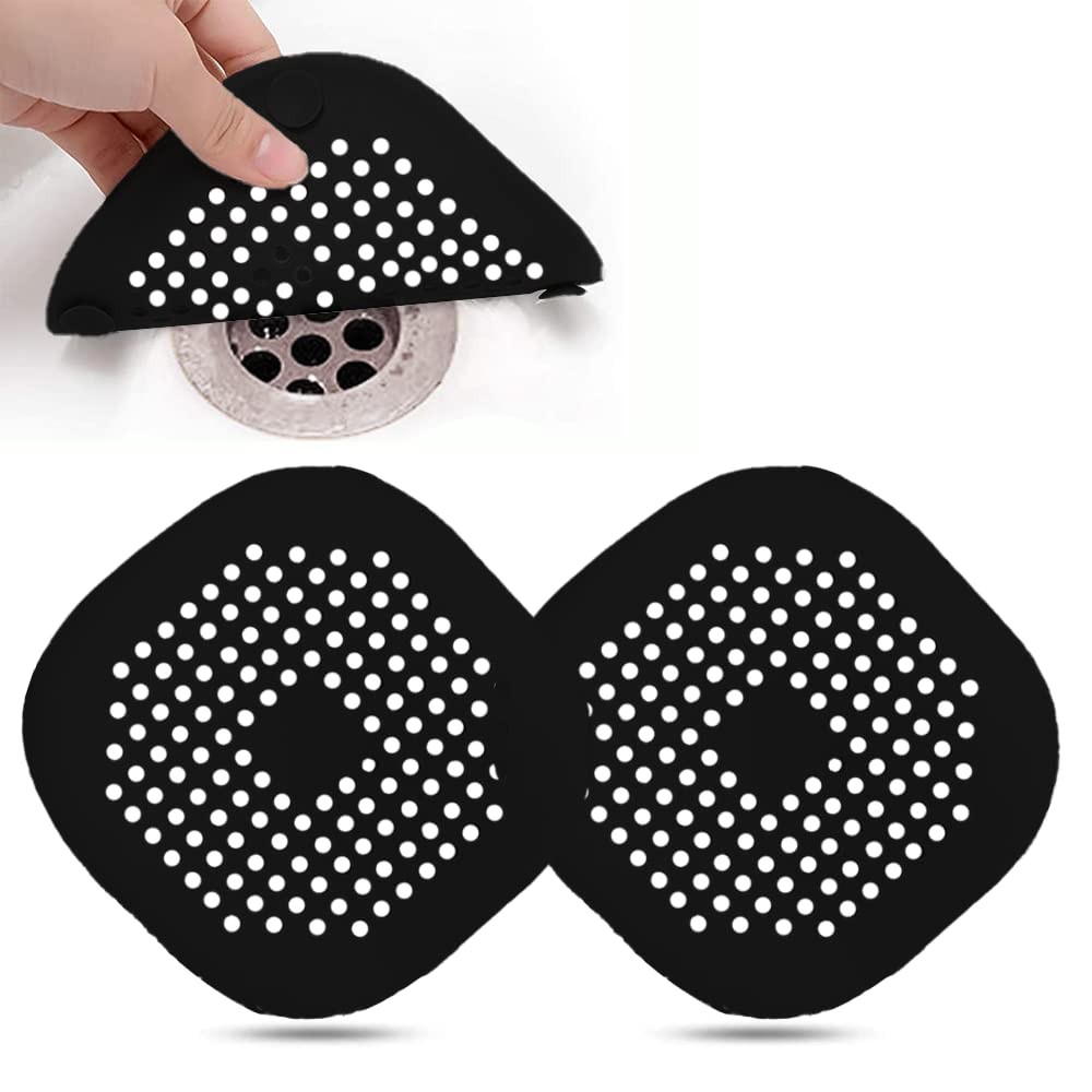 2 Pcs Silicone Drain Protector with Sucker Sink Strainer Protector Shower Drain