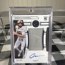 2023 National Treasures College Material Signatures Aidan O'Connell #/49 