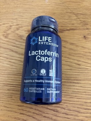 Life Extension Lactoferrin Caps 60 vegs capsules Exp 12/206