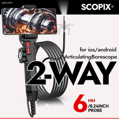 50%off Endoscope 2-Way 180° Inspection Camera Articulating Borescope for Phone