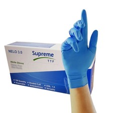 Disposable Nitrile Exam Gloves, 3.5 Mil Blue, Powder-Free Heavy Duty Clean Glove