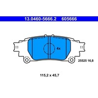 Ate 13.0460-5666.2 Bremsbelagsatz FüR Lexus Is Gs E3 L1