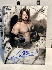 2018 Topps WWE Undisputed - AJ Styles - Superstar On Card Auto /199