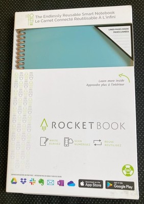NEW Rocket Book Core Smart Reusable Notebook - Executive Size -Teal - 36 Pages